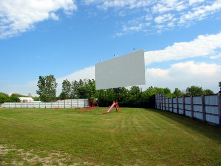 5 Mile Drive-In Theatre - Front Of Screen And Playground